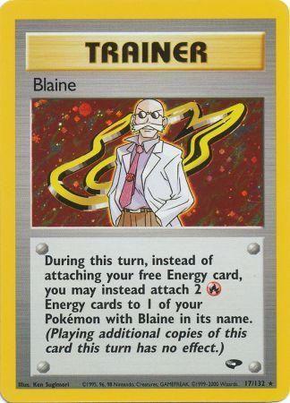 Blaine (17) (17) 017/132  - Unlimited Holofoil Gym Challenge - Holo Rare