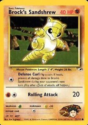 Brock's Sandshrew (71) (71) 071/132  - Unlimited Gym Heroes - Common