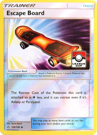 Escape Board (League Cup) 122/156  - Reverse Holofoil League & Championship Cards - Promo