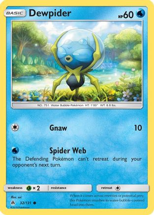 Dewpider 032  - Reverse Holofoil SM  Forbidden Light - Common
