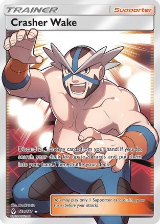Crasher Wake (Full Art) 129  - Holofoil SM  Forbidden Light - Ultra Rare