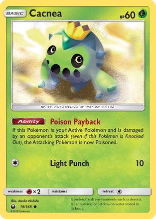 Cacnea 019  SM  Celestial Storm - Common
