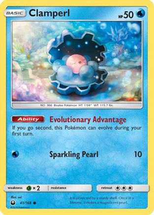Clamperl 041/168  SM  Celestial Storm - Common