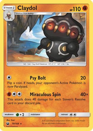 Claydol 079  - Reverse Holofoil SM  Celestial Storm - Rare