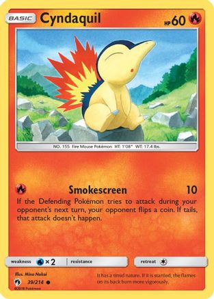 Cyndaquil (39) (39) 039/214  SM  Lost Thunder - Common