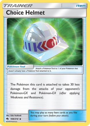 Choice Helmet 169  - Reverse Holofoil SM  Lost Thunder - Uncommon