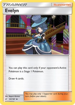 Evelyn 141/181  - Reverse Holofoil SM  Team Up - Uncommon