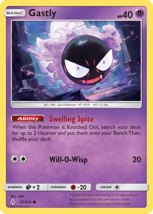 Gastly (67) (67) 067/214  SM  Unbroken Bonds - Common