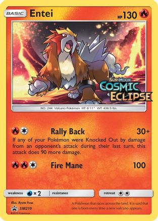 Entei (Prerelease) SM219  - Holofoil SM Promos - Promo