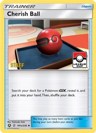 Cherish Ball (League Cup) [Staff] 191a/236  - Reverse Holofoil League & Championship Cards - Promo