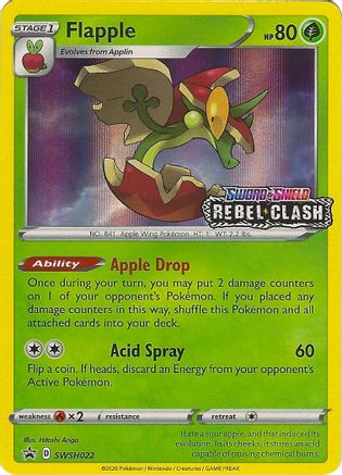 Flapple (Prerelease) SWSH022  - Holofoil SWSH Sword & Shield Promo Cards - Promo