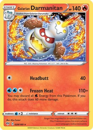 Galarian Darmanitan (28) (28) 028/189  SWSH03 Darkness Ablaze - Rare