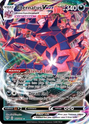 Eternatus VMAX 117/189  - Holofoil SWSH03 Darkness Ablaze - Ultra Rare