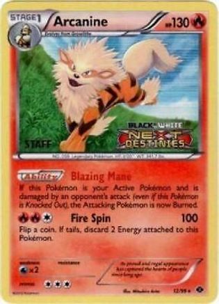 Arcanine (Prerelease) [Staff] 012/99  - Holofoil Black and White Promos - Promo