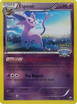 Espeon (National Championships) 048/108  - Reverse Holofoil League & Championship Cards - Promo