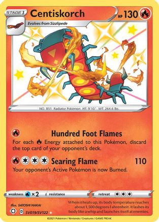 Centiskorch SV019/SV122  - Holofoil Shining Fates Shiny Vault - Shiny Holo Rare
