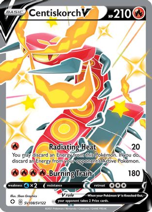 Centiskorch V SV108/SV122  - Holofoil Shining Fates Shiny Vault - Shiny Holo Rare