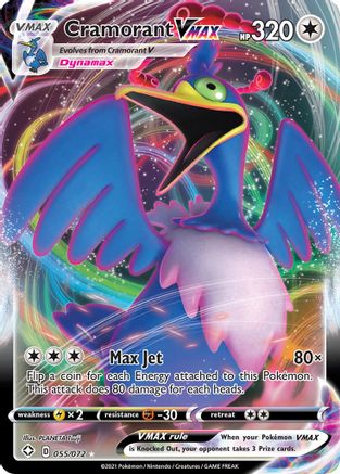 Cramorant VMAX 055/072  - Holofoil Shining Fates - Ultra Rare