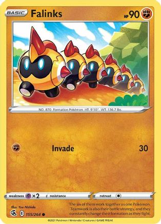Falinks (155) (155) 155/264  - Reverse Holofoil SWSH08 Fusion Strike - Common