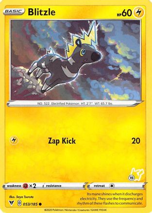 Blitzle (#15 Pikachu Stamped) 053/185  Battle Academy 2022 - Promo