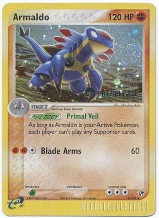 Armaldo (Prerelease) 001/100  - Holofoil Miscellaneous Cards & Products - Promo