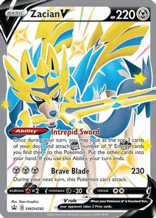 Zacian V (Shiny) (Shiny) - SWSH292 SWSH292  - Holofoil SWSH Sword & Shield Promo Cards - Promo