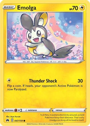 Emolga 047/159  Crown Zenith - Common