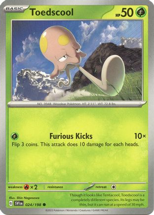 Toedscool 024/198  - Reverse Holofoil SV01 Scarlet & Violet Base Set - Common