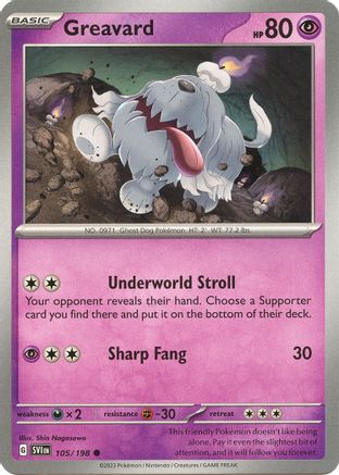 Greavard 105/198  SV01 Scarlet & Violet Base Set - Common
