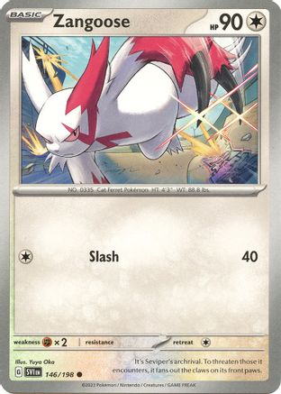 Zangoose 146/198  - Reverse Holofoil SV01 Scarlet & Violet Base Set - Common