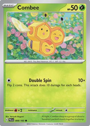 Combee 008/193  - Reverse Holofoil SV02 Paldea Evolved - Common