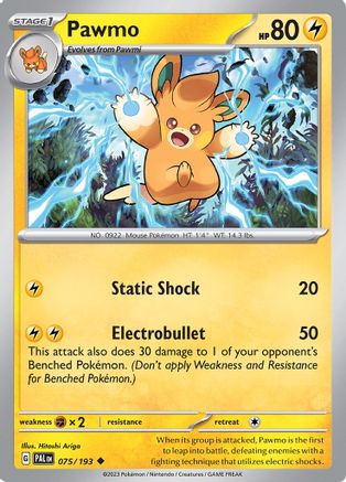 Pawmo 075/193  SV02 Paldea Evolved - Uncommon