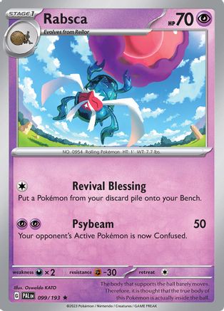 Rabsca 099/193  - Holofoil SV02 Paldea Evolved - Rare