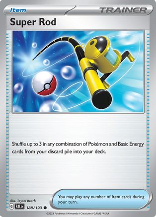 Super Rod 188/193  - Reverse Holofoil SV02 Paldea Evolved - Common