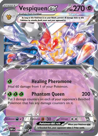 Vespiquen ex 096/197  - Holofoil SV03 Obsidian Flames - Double Rare