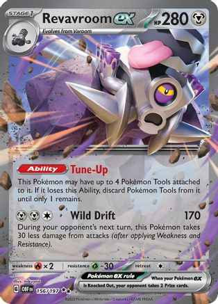 Revavroom ex 156/197  - Holofoil SV03 Obsidian Flames - Double Rare
