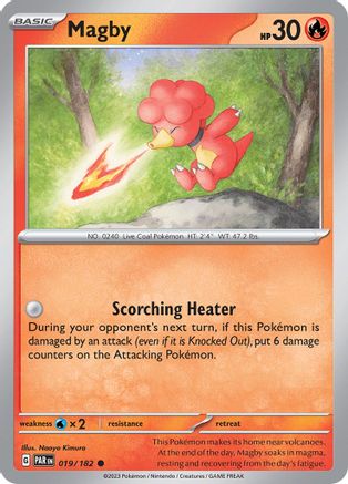 Magby 019/182  - Reverse Holofoil SV04 Paradox Rift - Common