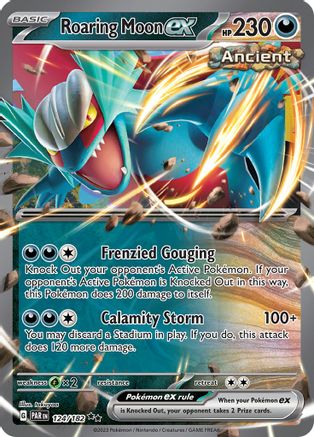 Roaring Moon ex 124/182  - Holofoil SV04 Paradox Rift - Double Rare