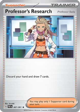 Professor's Research 087/091  - Reverse Holofoil SV Paldean Fates - Rare