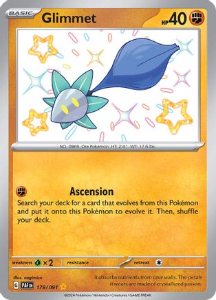 Glimmet 179/091  - Holofoil SV Paldean Fates - Shiny Rare