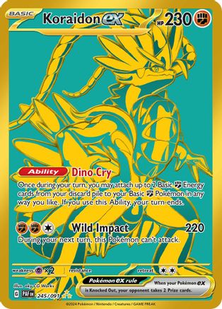Koraidon ex 245/091  - Holofoil SV Paldean Fates - Hyper Rare