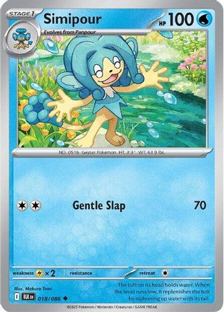 Simipour 018/086  - Reverse Holofoil SV Black Bolt - Uncommon