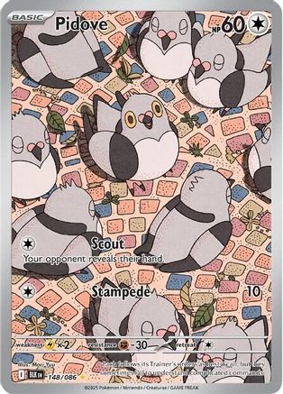 Pidove 148/086  - Holofoil SV Black Bolt - Illustration Rare