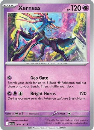 Xerneas 064/132  - Reverse Holofoil ME01 Mega Evolution - Rare
