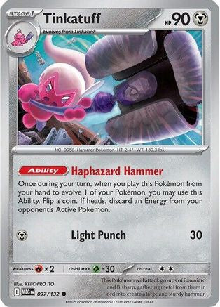 Tinkatuff 097/132  - Reverse Holofoil ME01 Mega Evolution - Common
