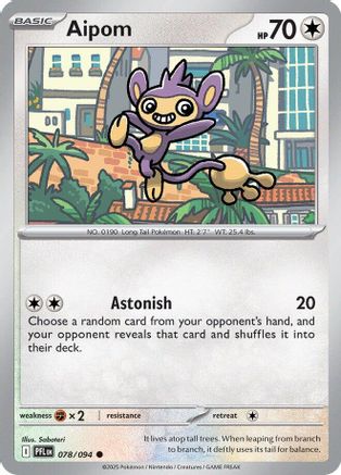 Aipom 078/094  - Reverse Holofoil ME02 Phantasmal Flames - Common
