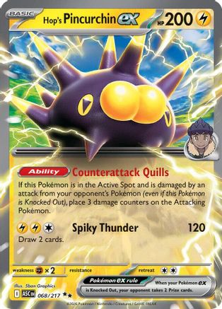 Hop's Pincurchin ex 068  - Holofoil ME Ascended Heroes - Double Rare