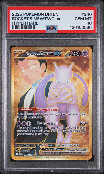 PSA 10 Team Rocket's Mewtwo EX