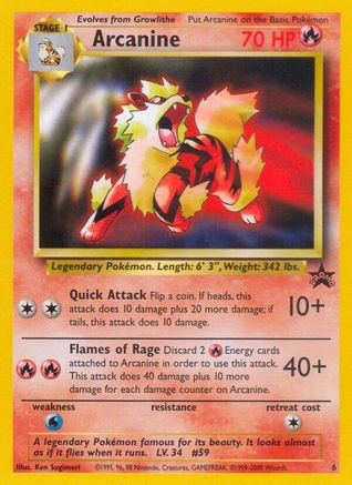 Arcanine 006/53  WoTC Promo - Promo