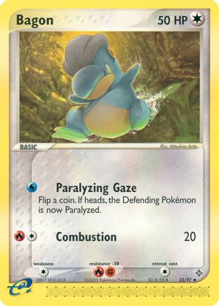 Bagon 023/097  - Reverse Holofoil Dragon - Uncommon
